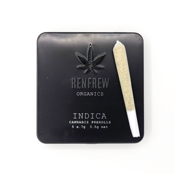 Renfrew Organics - 5 x 0.7g Pre-Filled Cones - INDICA dominant