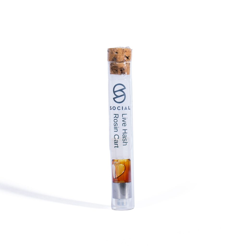Social 0.5 Gram Live Hash Rosin Vape Cart
