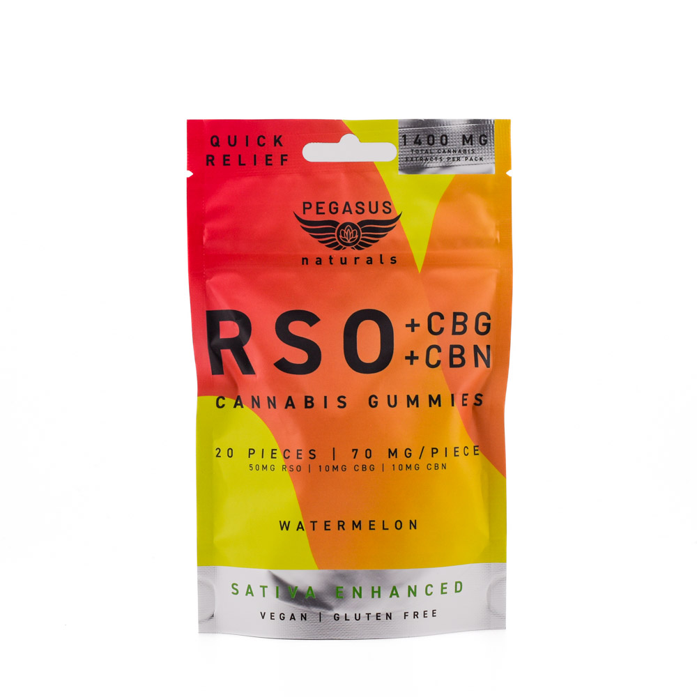 PEGASUS Naturals RSO + CBG + CBN Gummies — 1400mg - Image 2